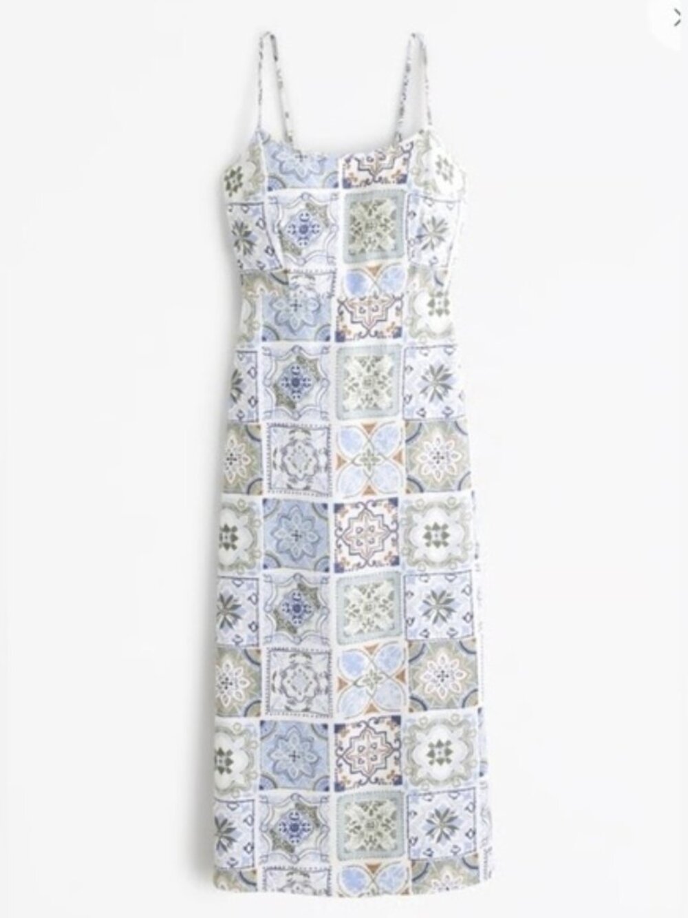Abercrombie & Fitch Scoopneck Slip Midi Dress - Size L